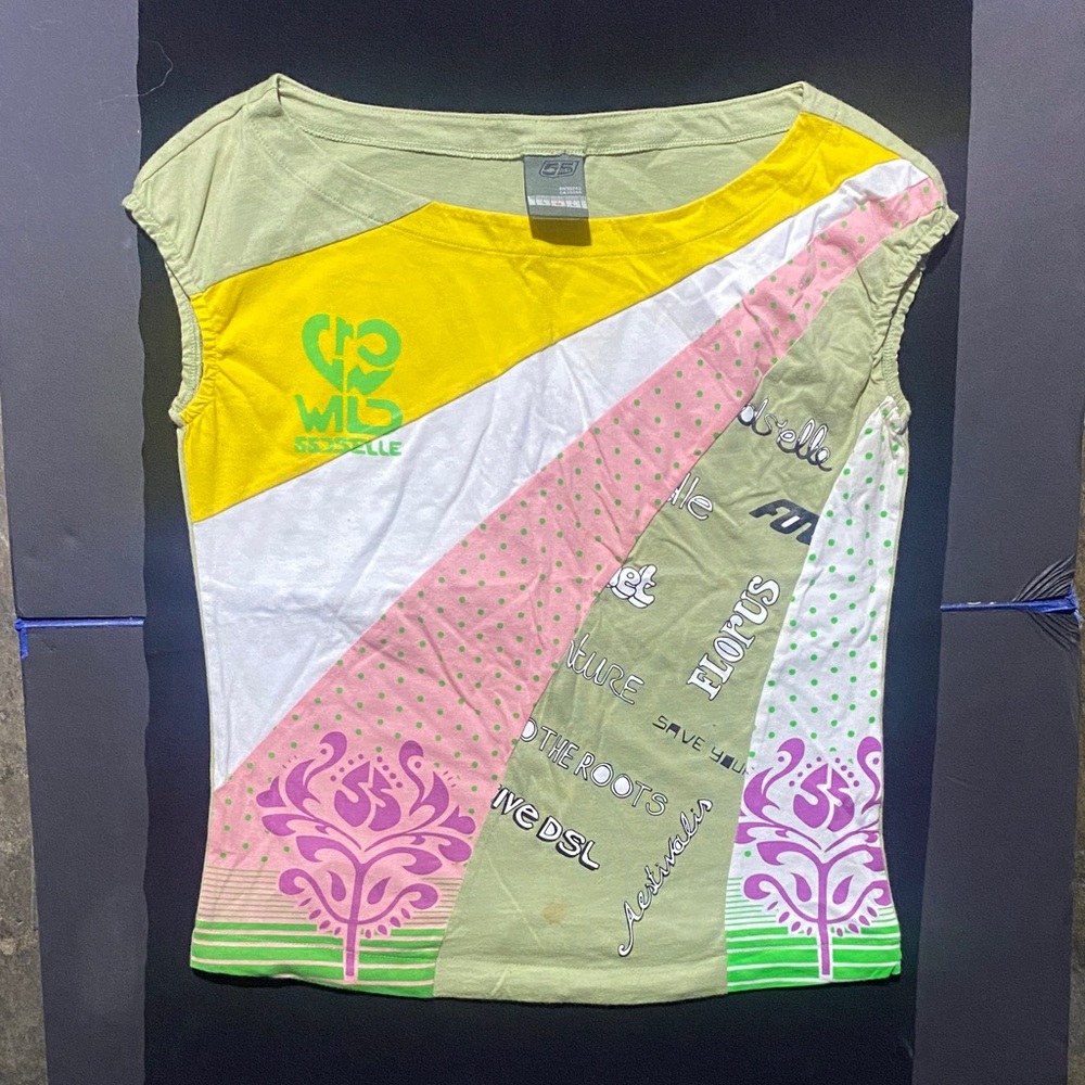 Diesel Multicolor Graphic Short Sleeve Top